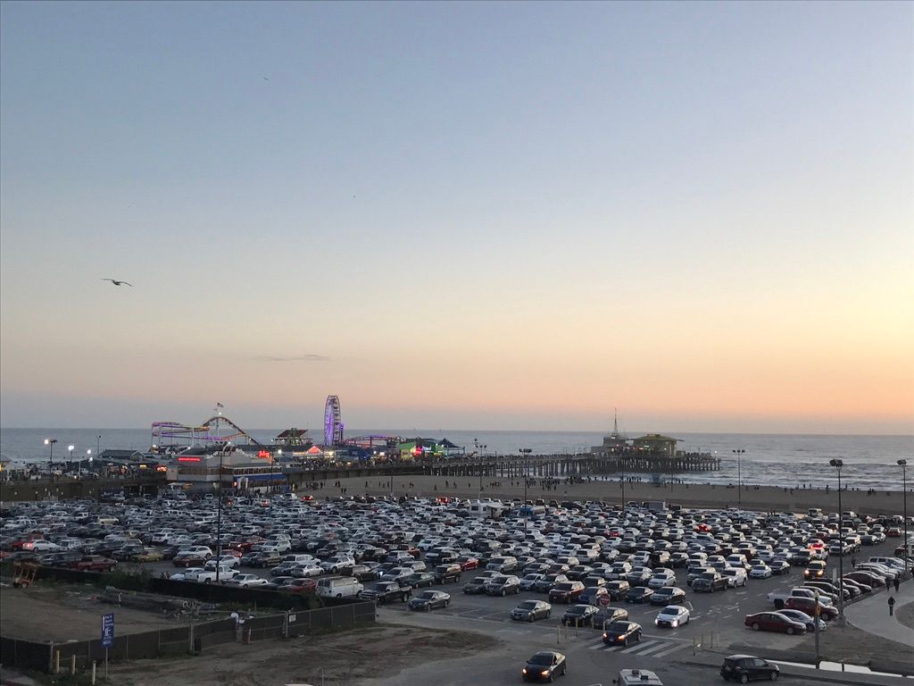 Santa Monica Pier at dusk